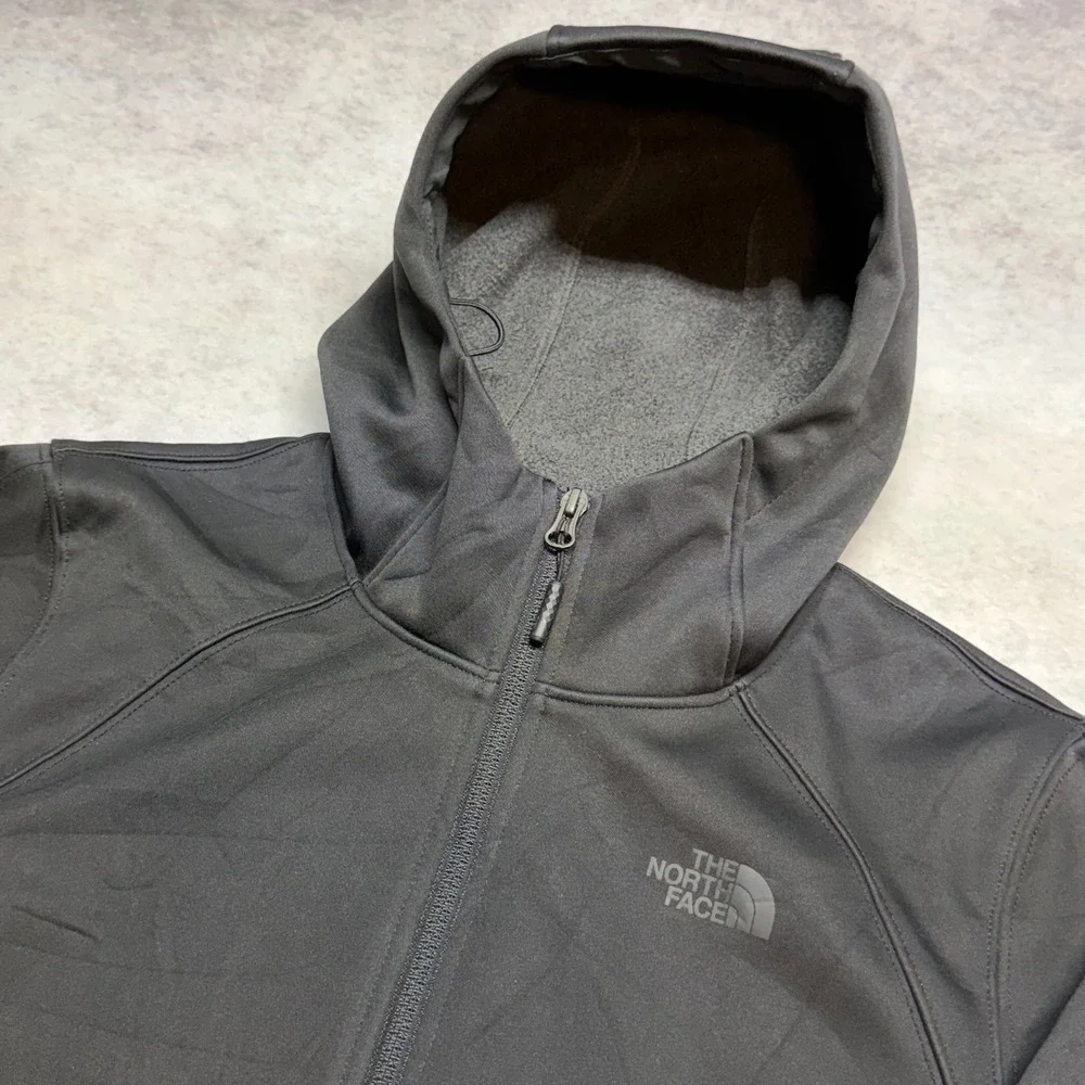 The North Face WindWall Softshell Full Zip Womens Large Black Hooded Jacket